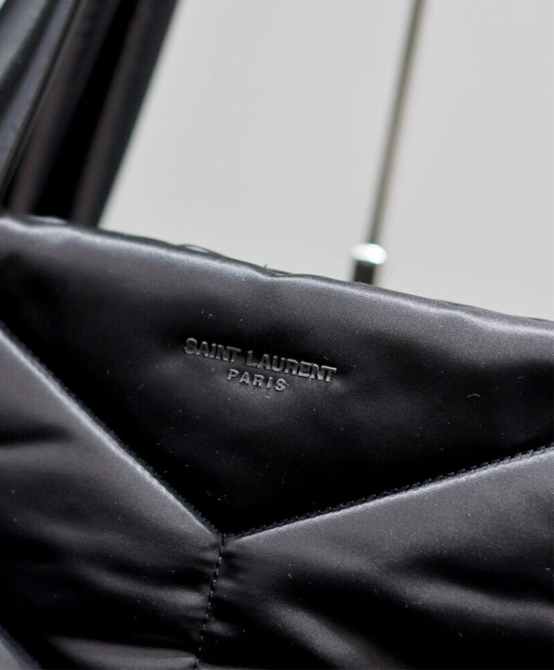 Saint Laurent Puffer Tote In Econyl Black